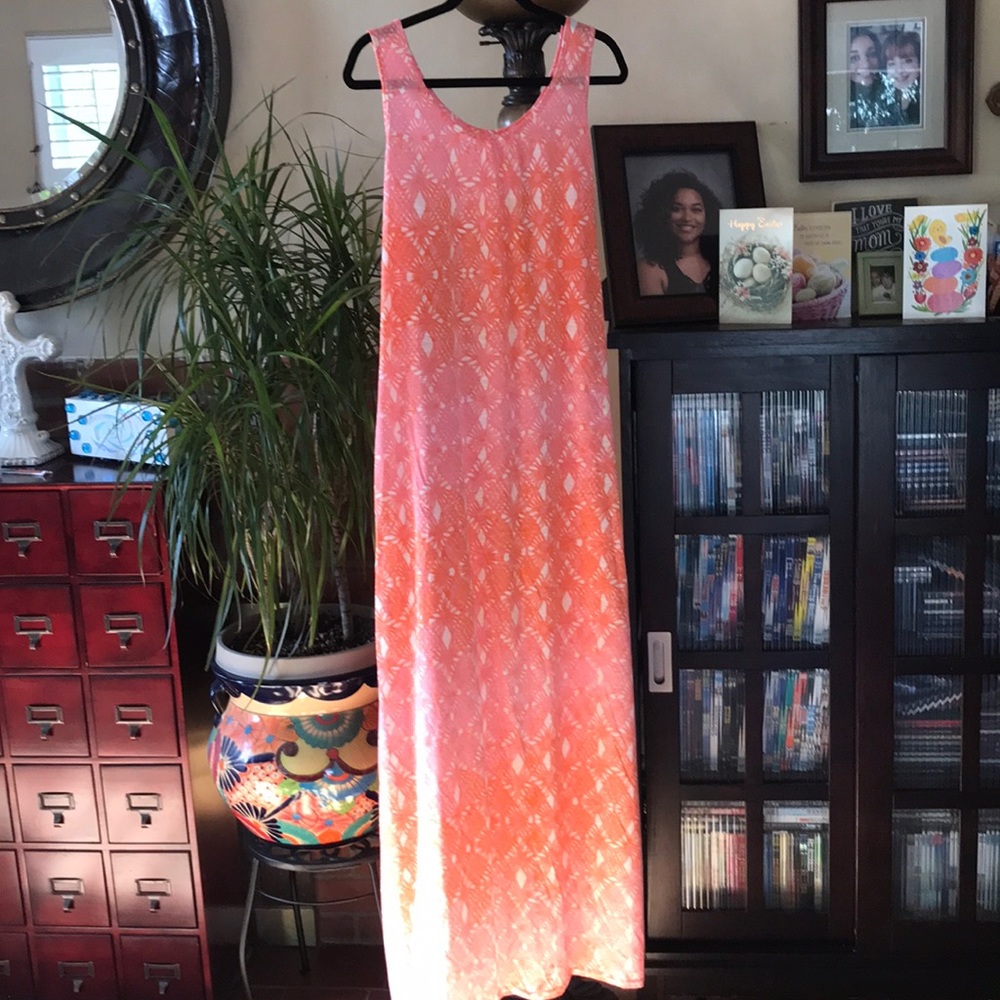 Super cute Coral/Pink Maxi Dress